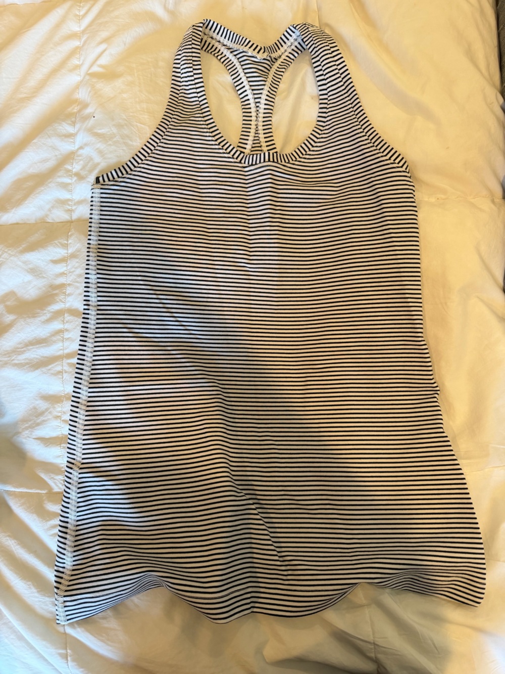 lululemon athletica Striped Racerback Swim Coverup - Black & White